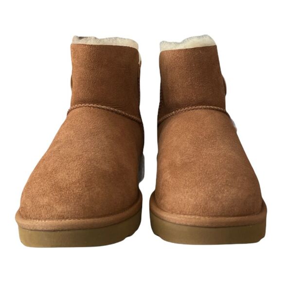 UGG Women's Water Resistant Mini Bailey Button II Boots - Chestnut - Picture 3 of 5